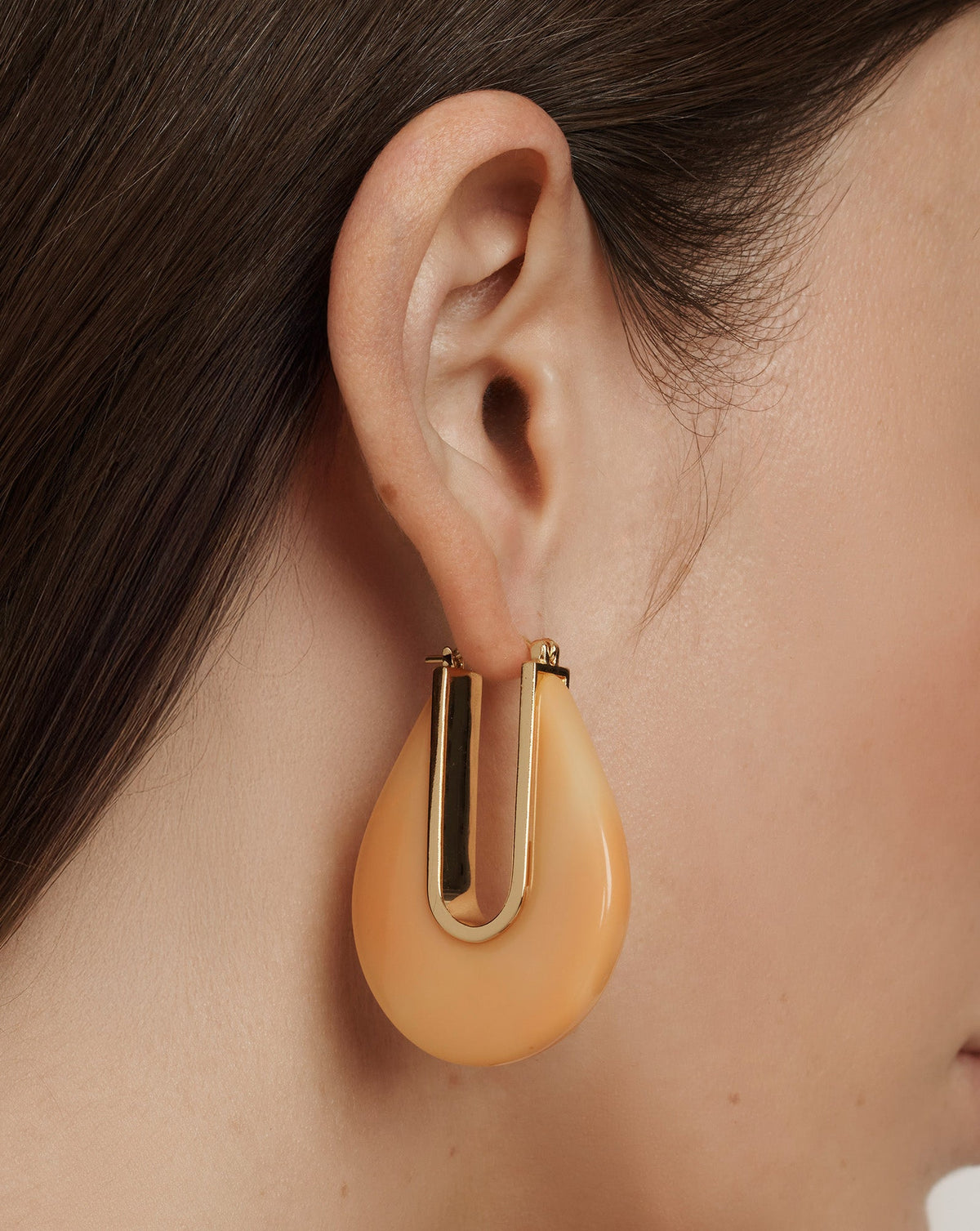 Resin Drop Hoop Earring in Sherbert - Veronica Beard Exclusive