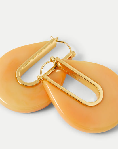Resin Drop Hoop Earring in Sherbert - Veronica Beard Exclusive
