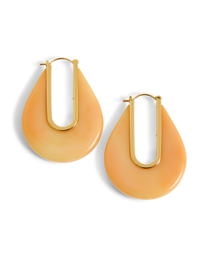 Resin Drop Hoop Earring in Sherbert - Veronica Beard Exclusive