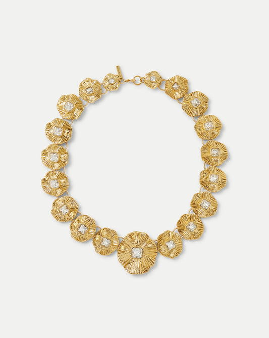 Gold Floral Statement Necklace in Gold - Veronica Beard Smart Buy