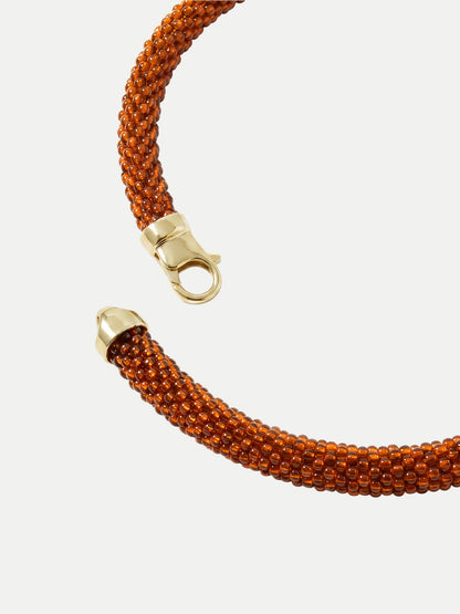 Scallop Shell Beaded Necklace in Brown/Black - Veronica Beard Everyday