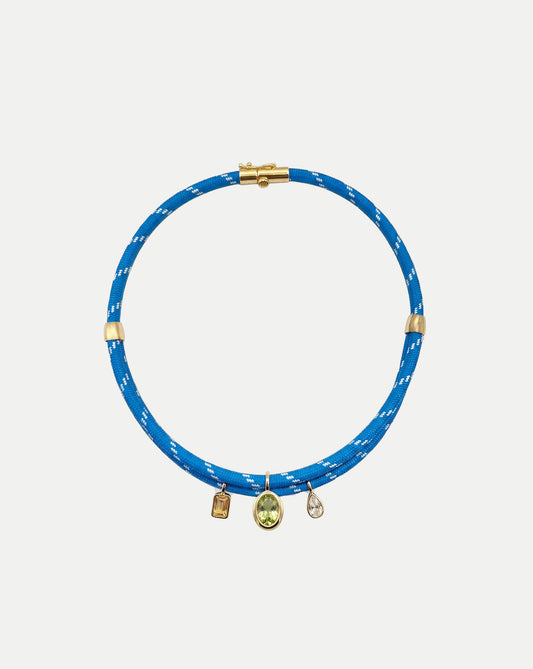 Paracord Charm Necklace in Light Blue - Veronica Beard Deals