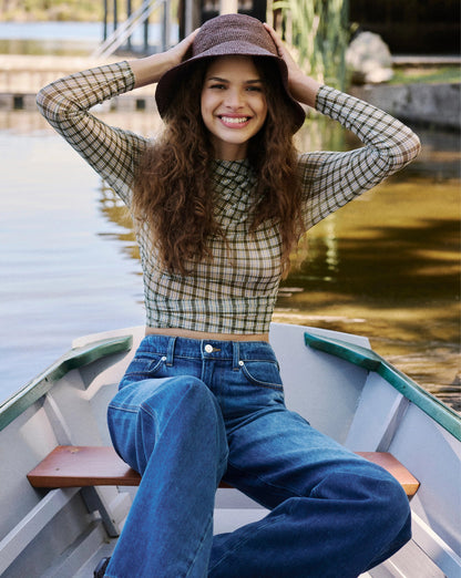 Felix Raffia Bucket Hat in Dark Brown - Veronica Beard Deals