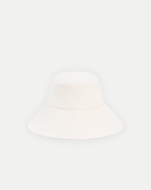 Walker Cotton Bucket Hat in Off-White - Veronica Beard Recommended