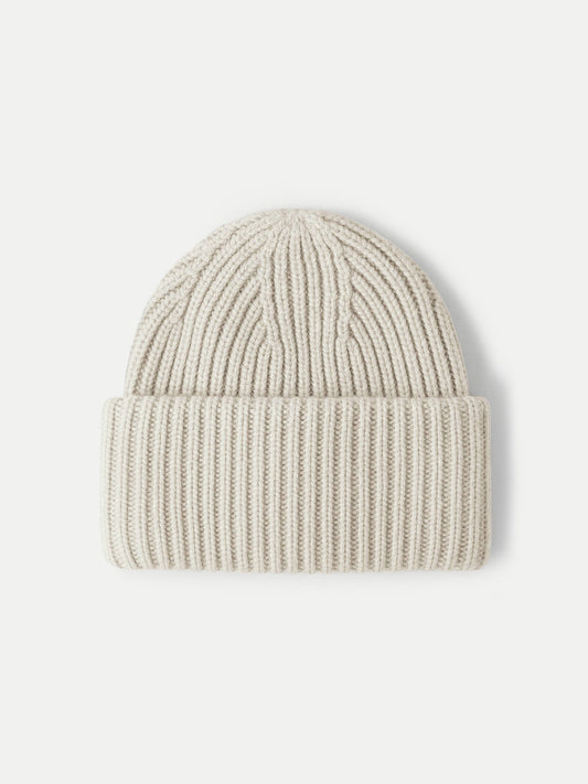 Wool-Cashmere Beanie in Oatmeal Melange - Veronica Beard Trusted