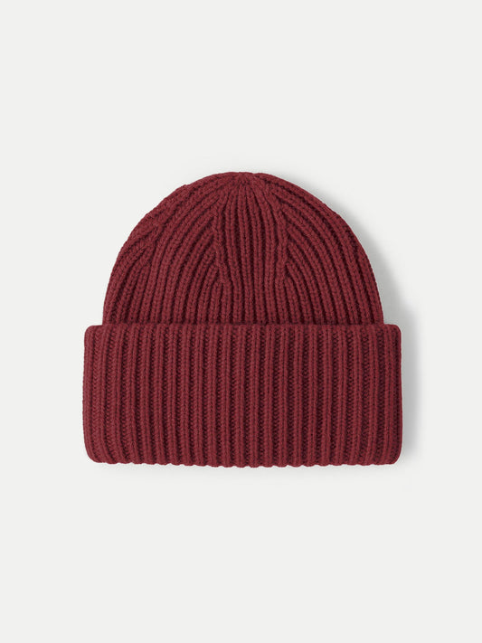 Wool-Cashmere Beanie in Burgundy - Veronica Beard Latest
