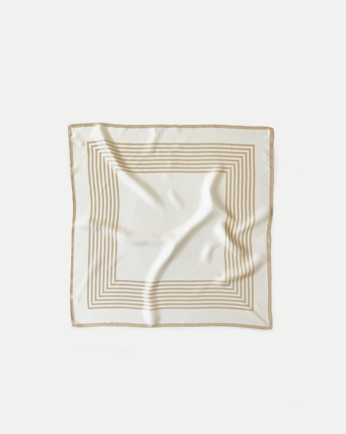Silk Striped Scarf in White Sand - Veronica Beard Value