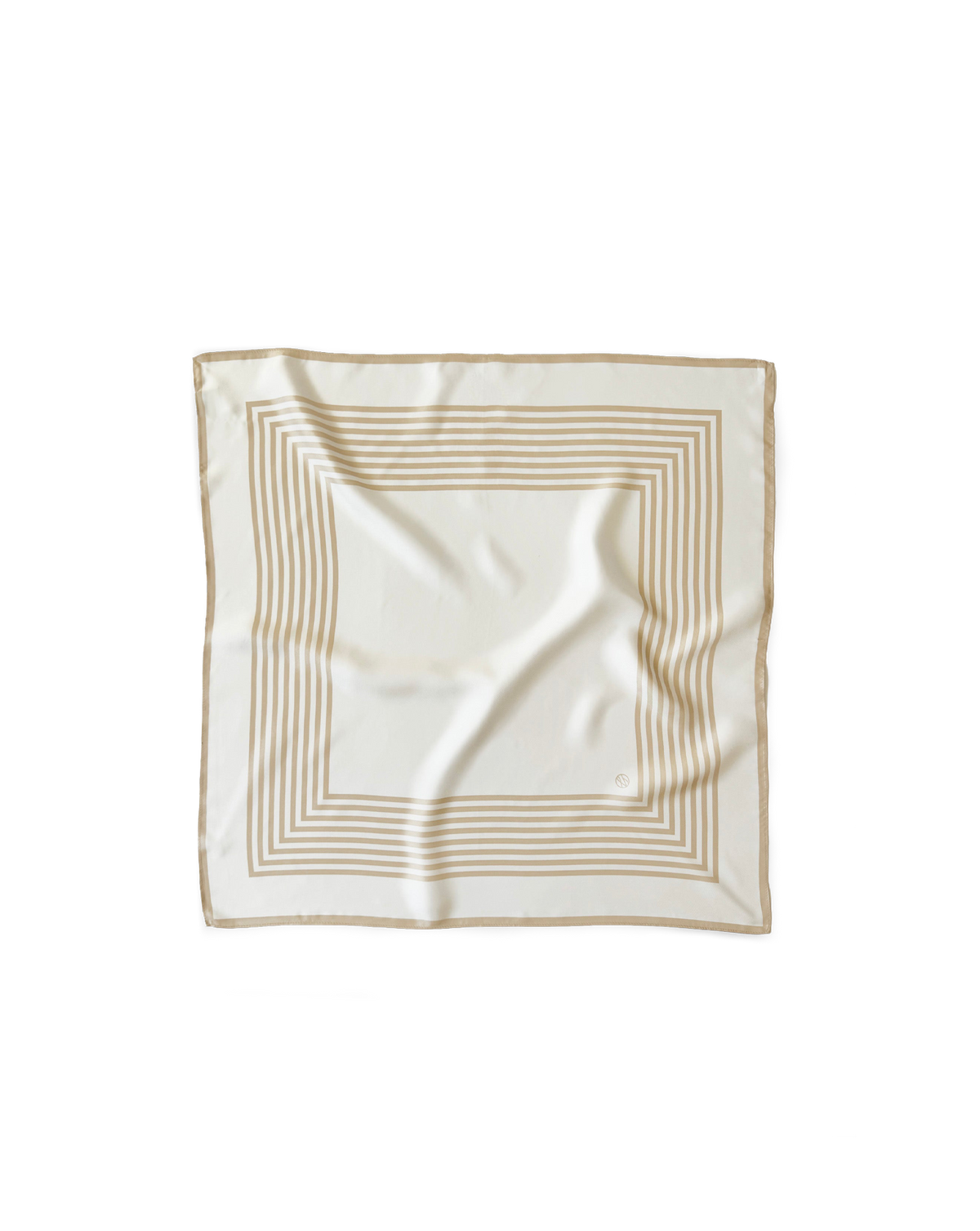 Silk Striped Scarf in White Sand - Veronica Beard Value