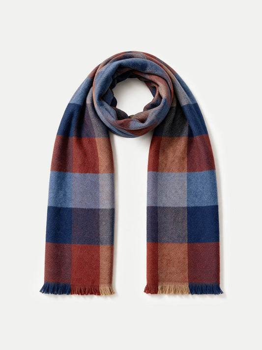 Veronica Beard Wool Scarf in Burgundy Multi - Veronica Beard Exclusive
