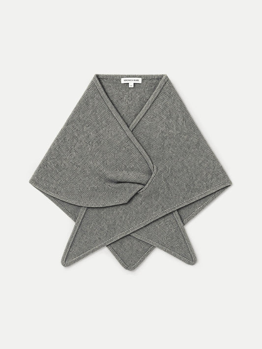 Drezel Merino Wool-Cashmere Scarf in Medium Heather Grey - Veronica Beard New