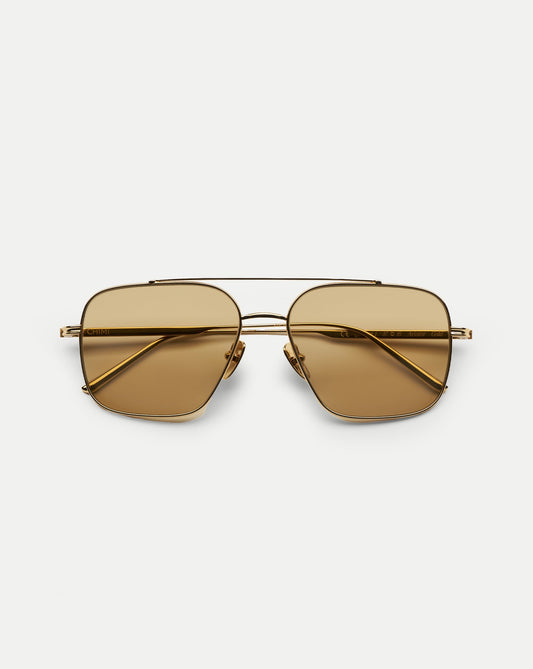 CC Titan Aviator Sunglasses in Gold - Veronica Beard Signature