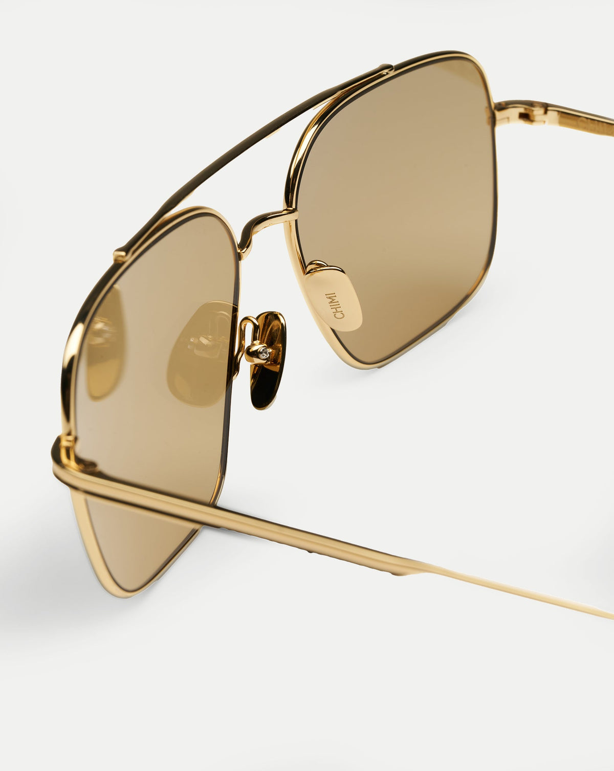 CC Titan Aviator Sunglasses in Gold - Veronica Beard Signature