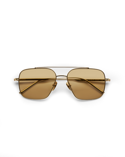 CC Titan Aviator Sunglasses in Gold - Veronica Beard Signature