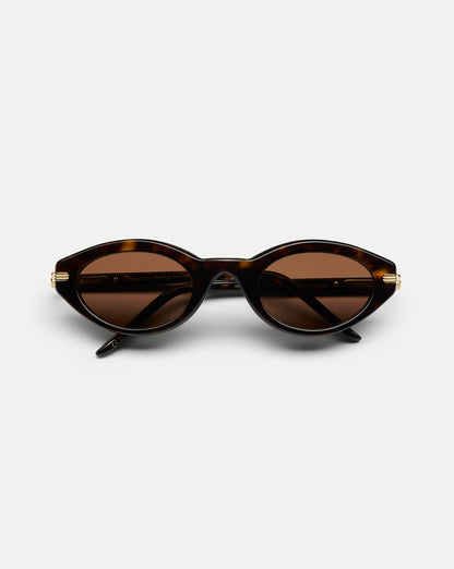 Lou Oval Sunglasses in Brown Mix - Veronica Beard Hot Sale