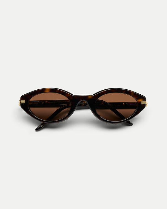 Lou Oval Sunglasses in Brown Mix - Veronica Beard Hot Sale