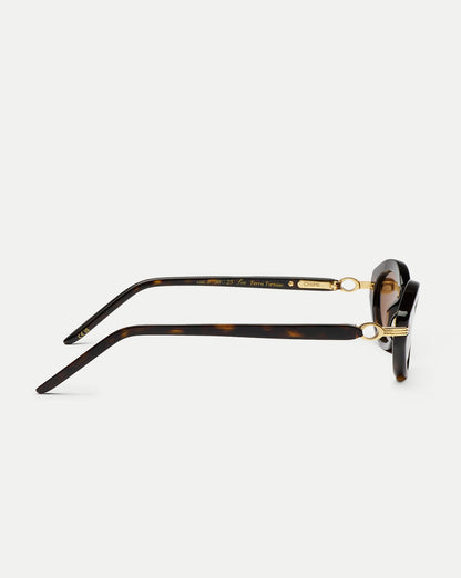 Lou Oval Sunglasses in Brown Mix - Veronica Beard Hot Sale