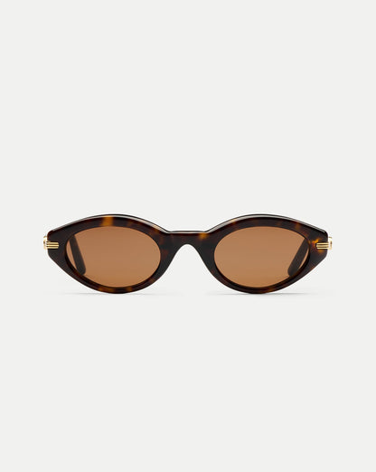 Lou Oval Sunglasses in Brown Mix - Veronica Beard Hot Sale