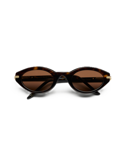Lou Oval Sunglasses in Brown Mix - Veronica Beard Hot Sale
