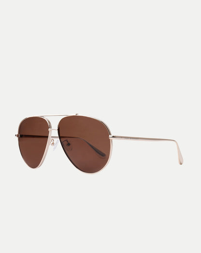 The Flare Aviator Sunglasses in Dark Brown - Veronica Beard Everyday