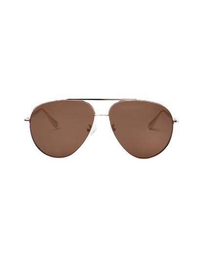 The Flare Aviator Sunglasses in Dark Brown - Veronica Beard Everyday