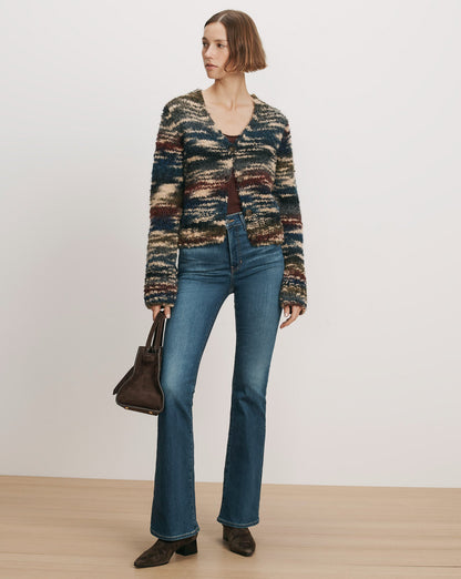Monae Cardigan in Teal Bouclé - Veronica Beard Customer Favorite