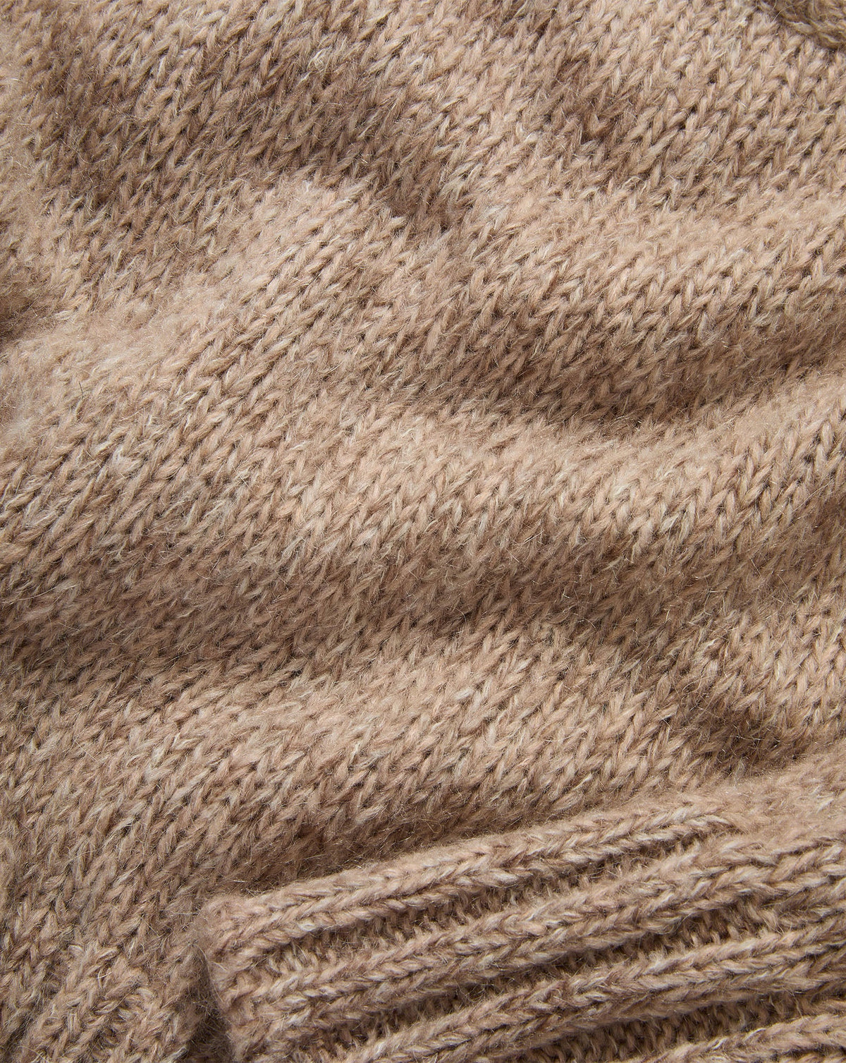 Andi Mock-Neck Sweater in Marled Oatmeal Mohair - Veronica Beard Classic