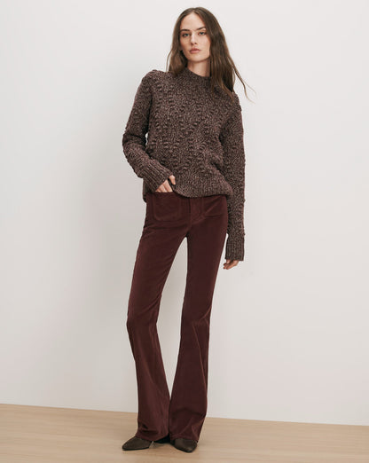 Tati Wool-Blend Sweater in Burgundy Multi - Veronica Beard Featured