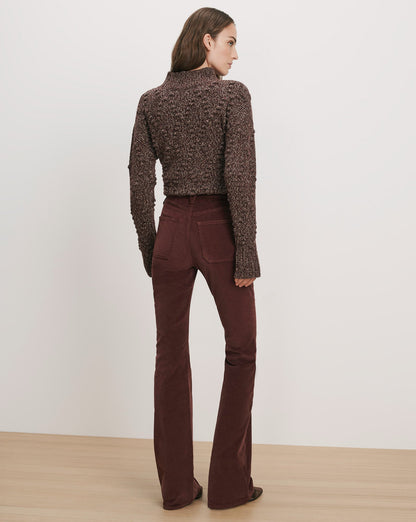 Tati Wool-Blend Sweater in Burgundy Multi - Veronica Beard Featured