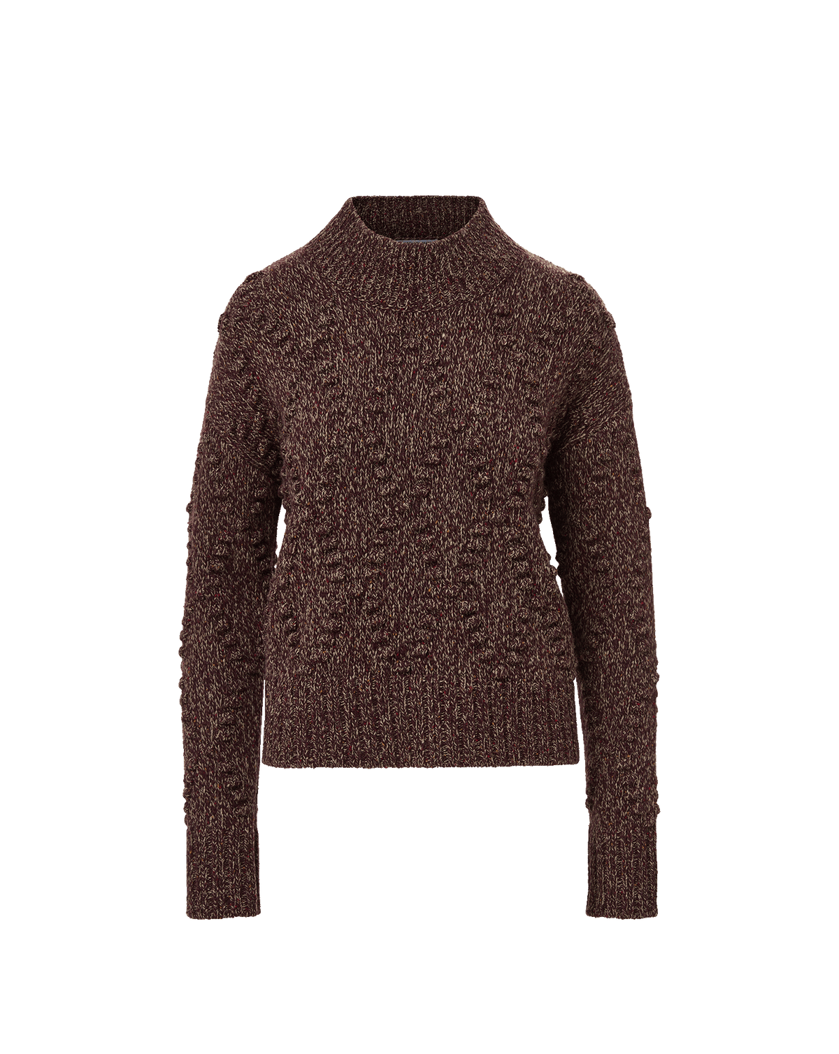 Tati Wool-Blend Sweater in Burgundy Multi - Veronica Beard Featured