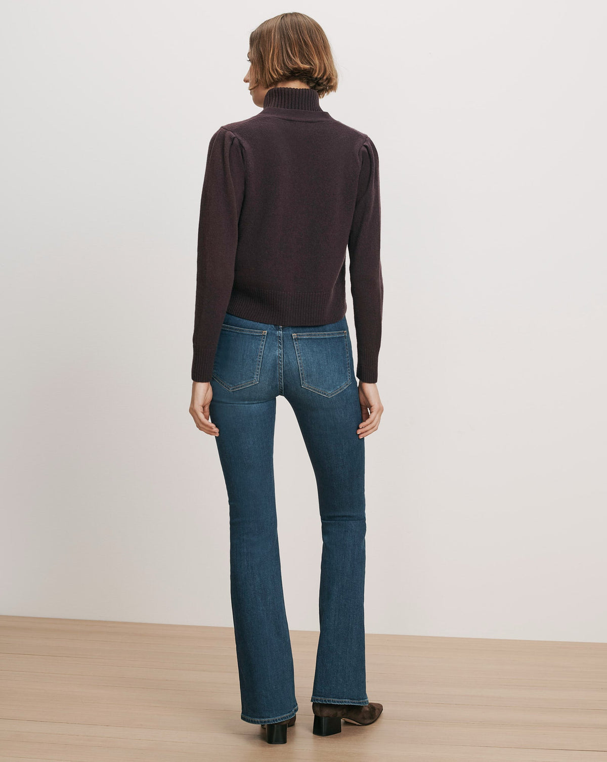 Solene Cashmere Cardigan in Dark Purple - Veronica Beard Signature