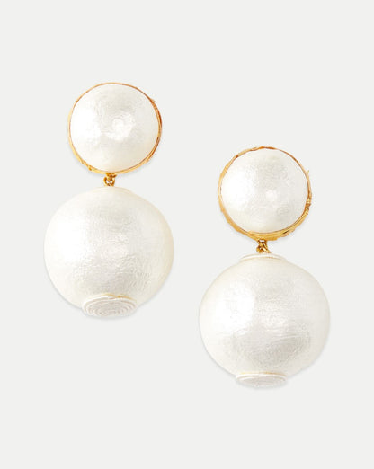Pearl 2 Drop Earring | Clip Backing in White - Veronica Beard Best Price