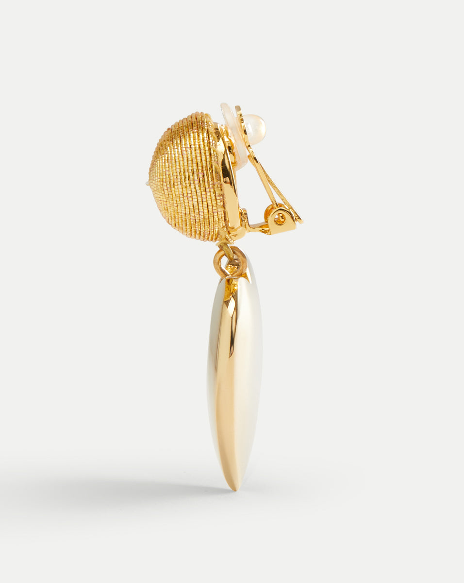 Mini Cora Earrings | Clip Backing in Gold - Veronica Beard Best Seller