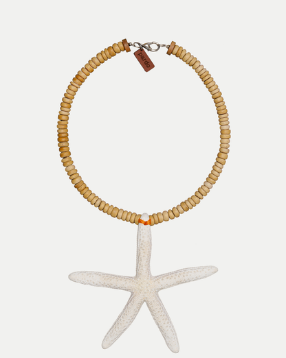 Estrella Tropica Starfish Necklace in Tan/White - Veronica Beard Best Price