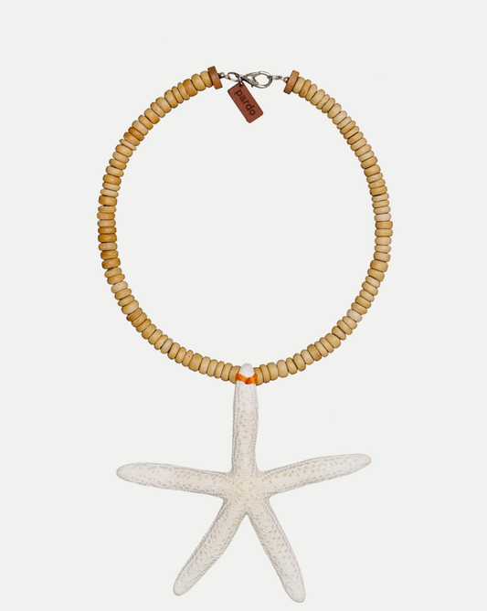 Estrella Tropica Starfish Necklace in Tan/White - Veronica Beard Best Price