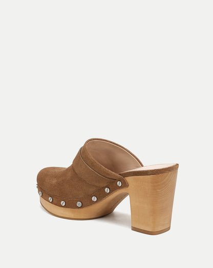 Larken Platform Clog in Chestnut - Veronica Beard Latest
