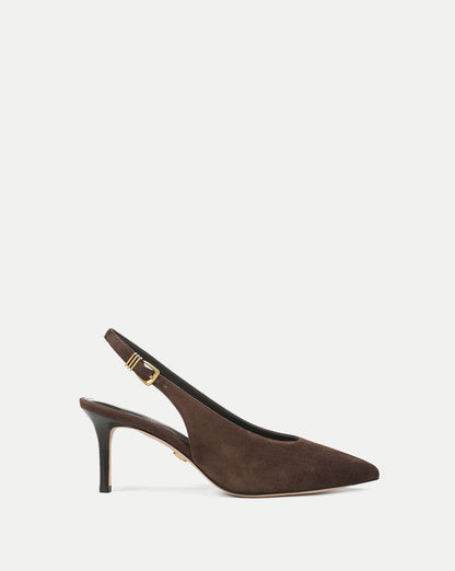 Luciana Slingback Heel in Espresso - Veronica Beard Recommended