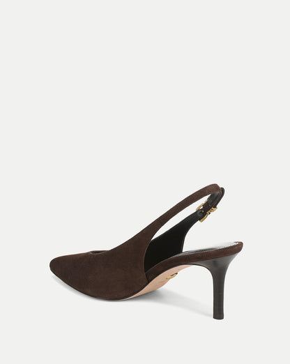 Luciana Slingback Heel in Espresso - Veronica Beard Recommended