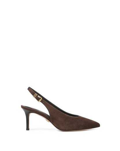 Luciana Slingback Heel in Espresso - Veronica Beard Recommended